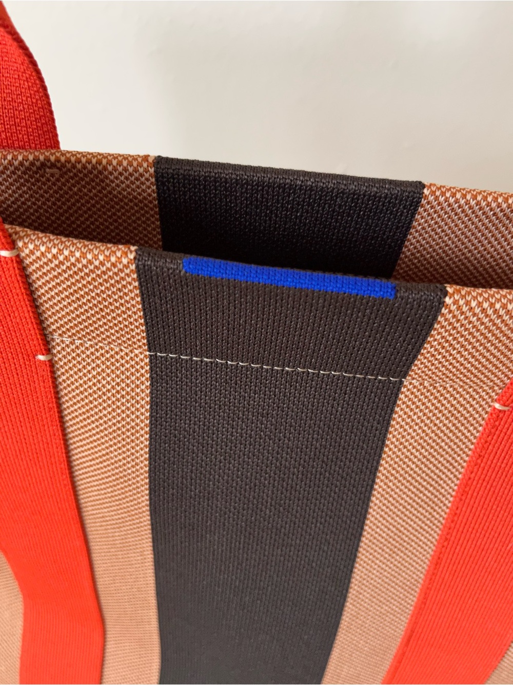 Rothy’s classic Tote Bag with Red Straps and Stripe - Picture 5 of 16